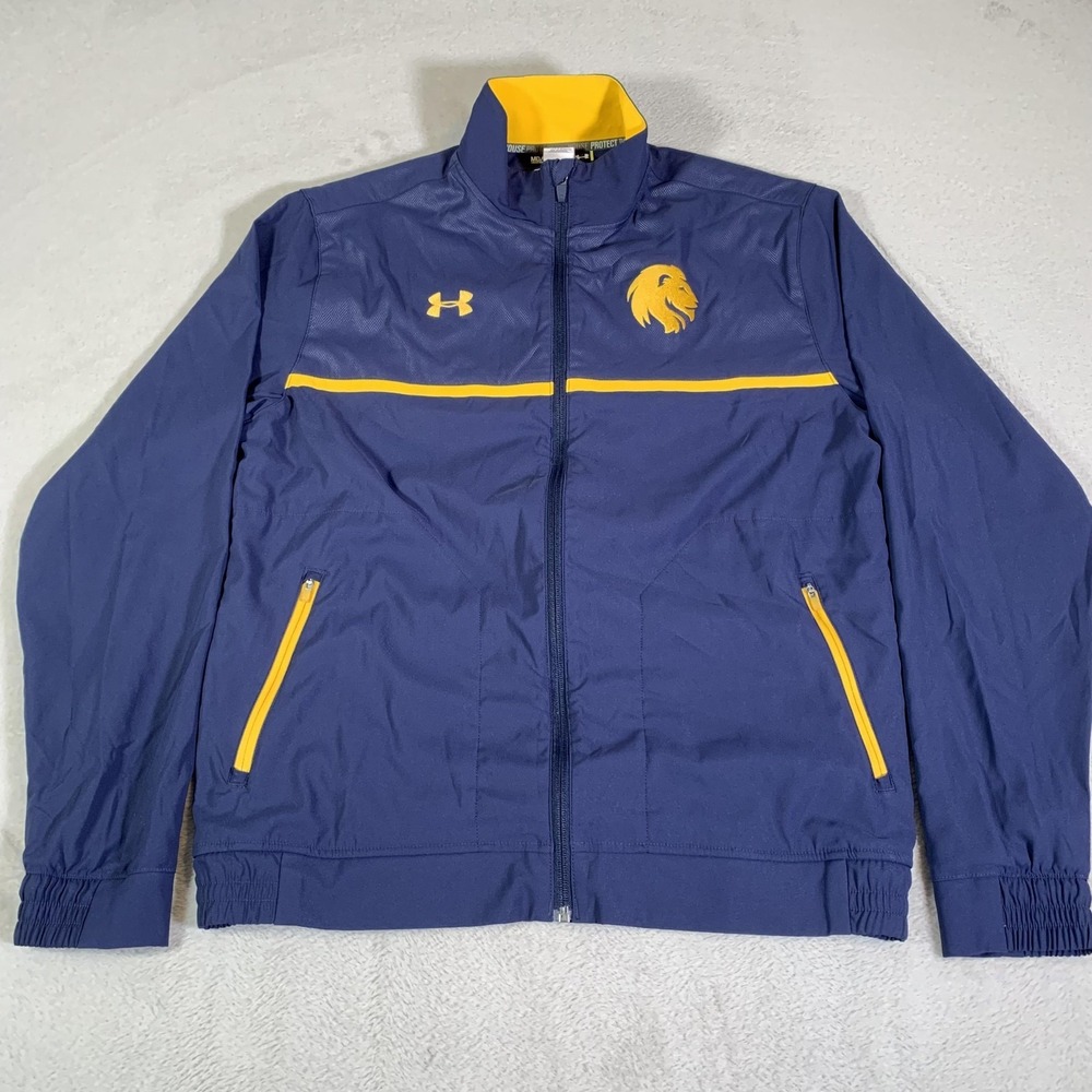 Texas A&M Commerce Lions Under Armour Jacket Men Medium Blue Full Zip Basketball